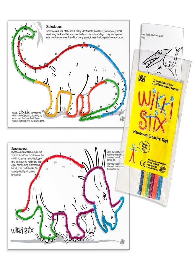 WikkiStix Dinosaur Party Favors, 13 Favors for Goodie Bags, Plus Dinosaur Footprint Sheets for Extra Games and Decorations, Ages 3 & Up. - Image 3